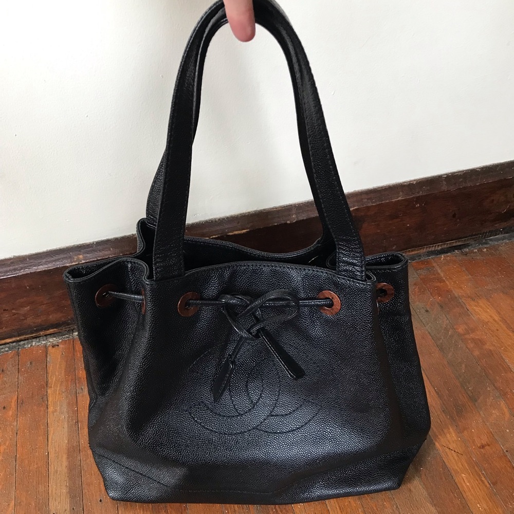 Vintage Chanel drawstring bag